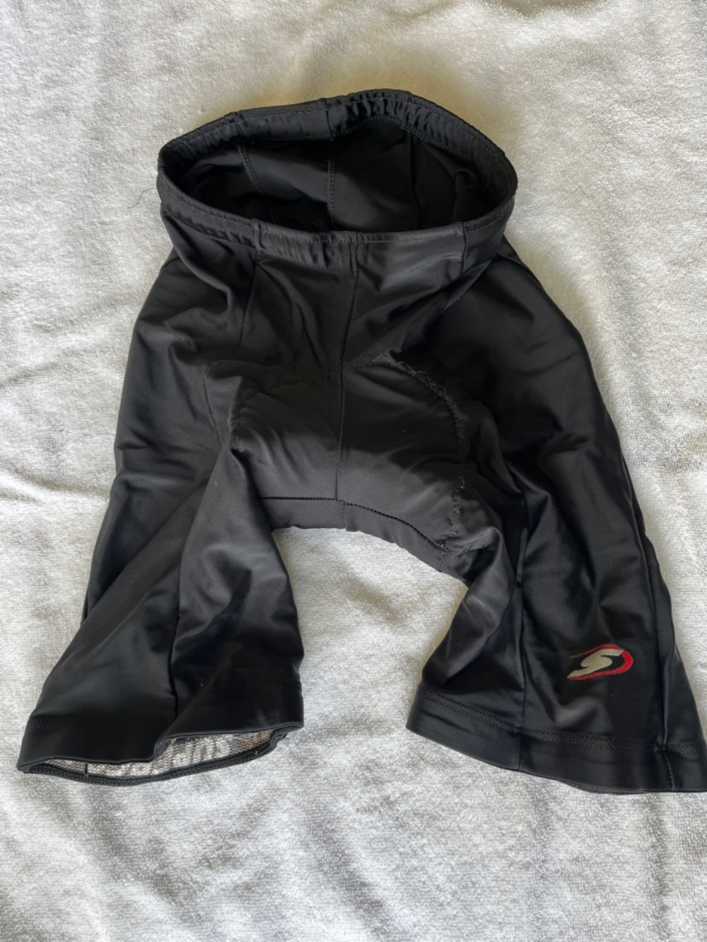 Black Cycling Shorts with Padded Chamois by Supergo